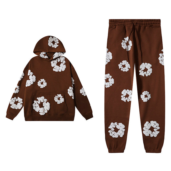 Denim Tears Floral Print Streetwear 2‑Piece Tracksuit Main Image