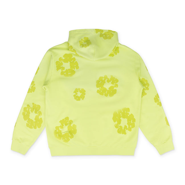 Denim Tears Neon Green Mono Wreath Hoodie Main Image