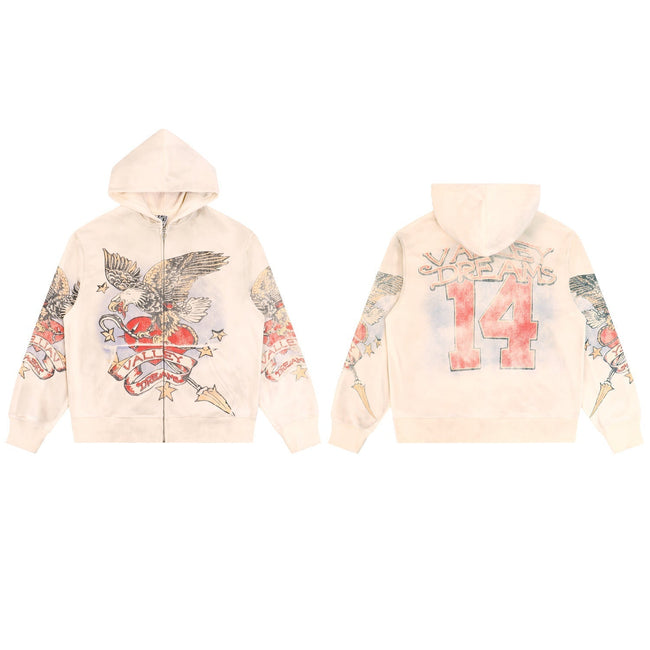 Vale Forever Cream Butterfly Graphic Hoodie Hover Image