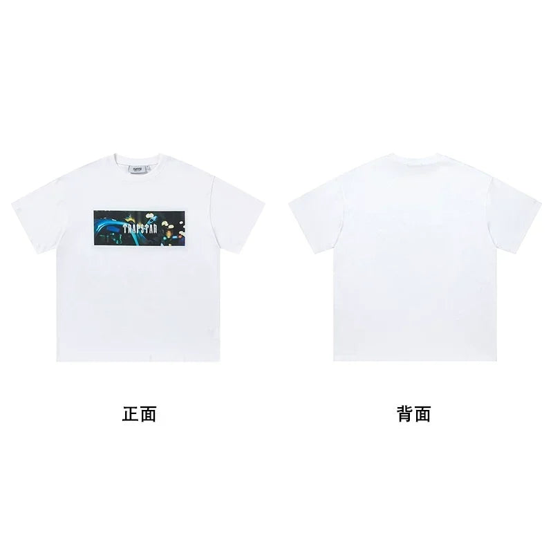 Trapstar short-sleeved T-shirt summer 2025 new letter print men and women casual loose round neck European and American trendy ins (37)