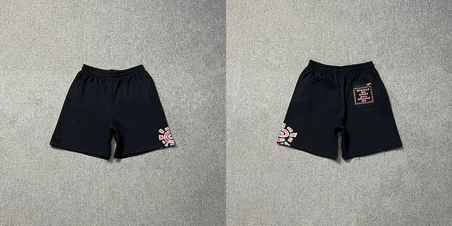ADWYSD Logo Embroidered Shorts - Black/Pink Hover Image