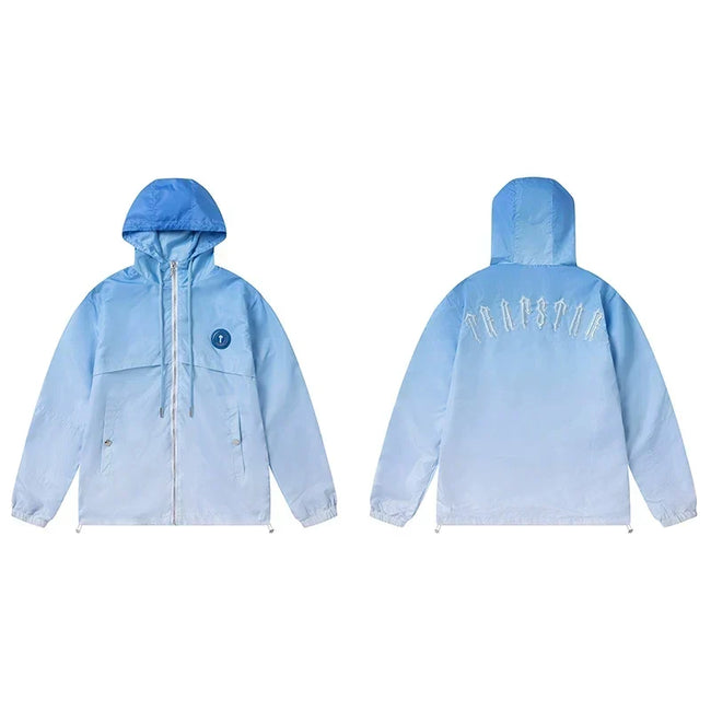 Cross border foreign trade autumn and winter Trapstar letter embroidery eagle zipper windbreaker hooded windbreaker men's and women's jacket jacket (6) Hover Image