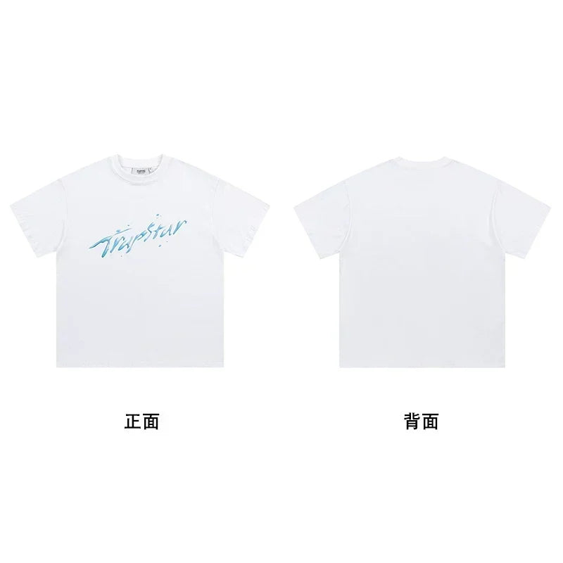 Trapstar short-sleeved T-shirt summer 2025 new letter print men and women casual loose round neck European and American trendy ins (29)