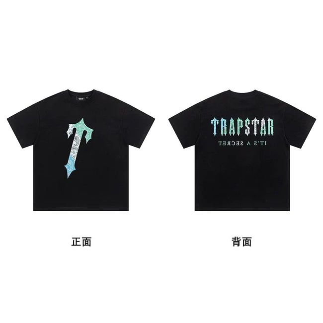 Trapstar short-sleeved T-shirt summer 2025 new letter print men and women casual loose round neck European and American trendy ins (16) Hover Image