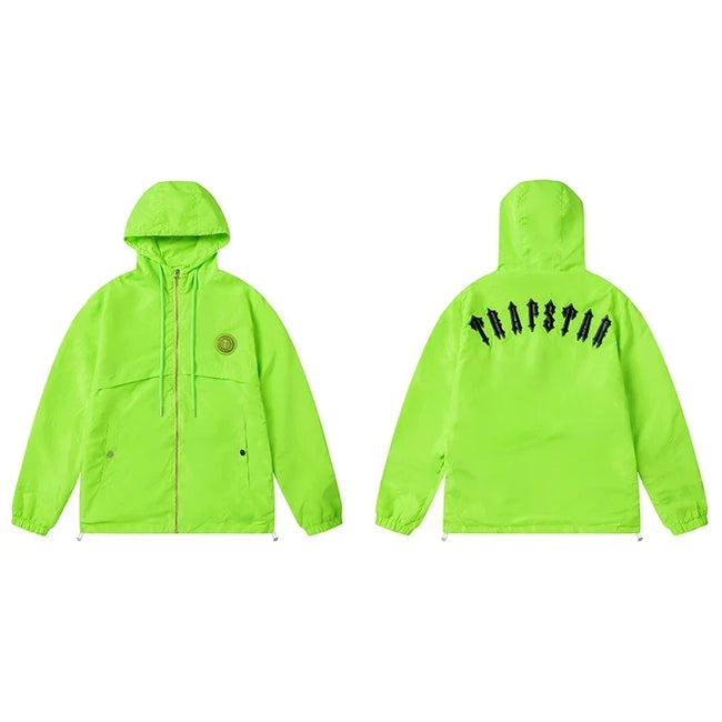 Cross border foreign trade autumn and winter Trapstar letter embroidery eagle zipper windbreaker hooded windbreaker men's and women's jacket jacket (4) Hover Image