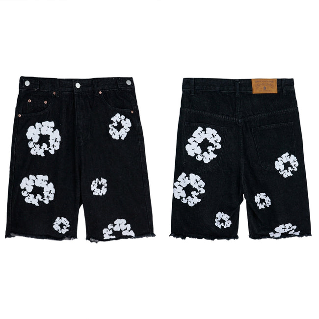 Denim Tears Shorts Summer Men's and Women's Loose Casual Denim Shorts Hover Image