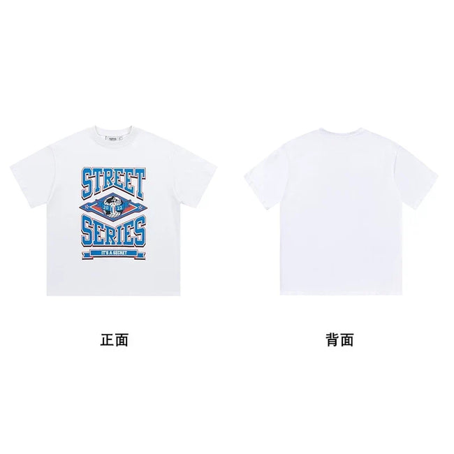 Trapstar short-sleeved T-shirt summer 2025 new letter print men and women casual loose round neck European and American trendy ins (26) Hover Image