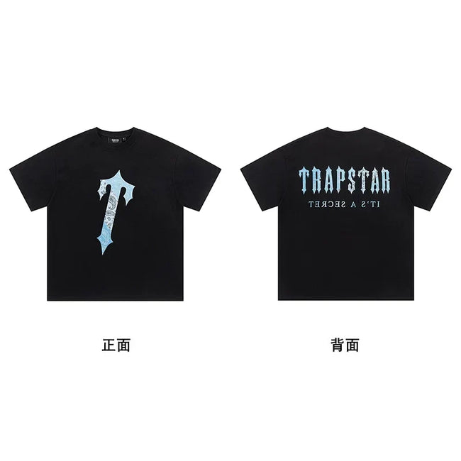 Trapstar short-sleeved T-shirt summer 2025 new letter print men and women casual loose round neck European and American trendy ins (15) Hover Image