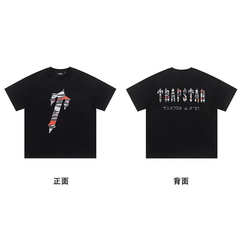 Trapstar short-sleeved T-shirt summer 2025 new letter print men and women casual loose round neck European and American trendy ins (19)