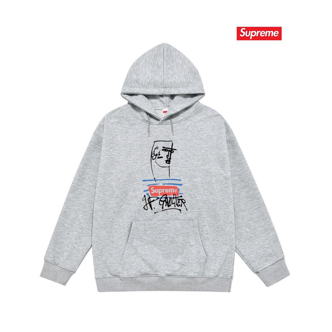 Supreme × Jean Paul Gaultier Hoodie – Grey Hover Image
