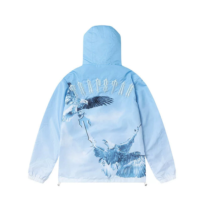 Trapstar Eagle Print Sky Blue Hooded Windbreaker Main Image