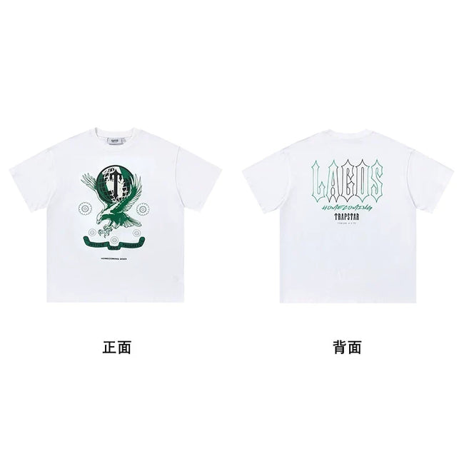 Trapstar Trident Oval White Tee & Lagos Homecoming White Tee Main Image
