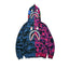 BAPE   Fall Winter Shark Split Blue Purple Camo Full‑Zip Hoodie