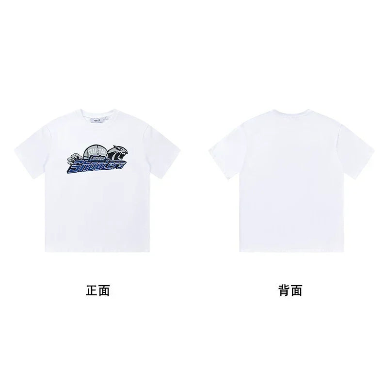 Trapstar short-sleeved T-shirt summer 2025 new letter print men and women casual loose round neck European and American trendy ins (13)