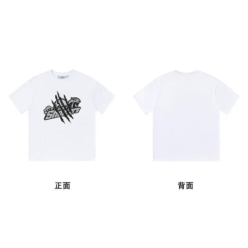 Trapstar short-sleeved T-shirt summer 2025 new letter print men and women casual loose round neck European and American trendy ins (11)