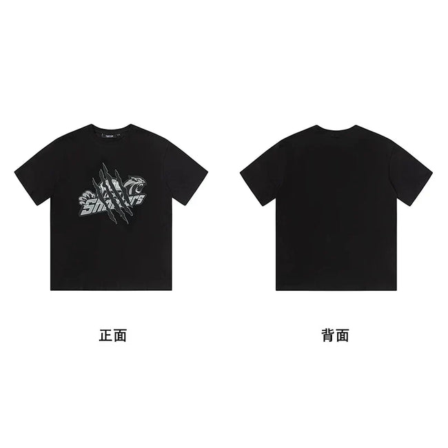 Trapstar short-sleeved T-shirt summer 2025 new letter print men and women casual loose round neck European and American trendy ins (12) Hover Image