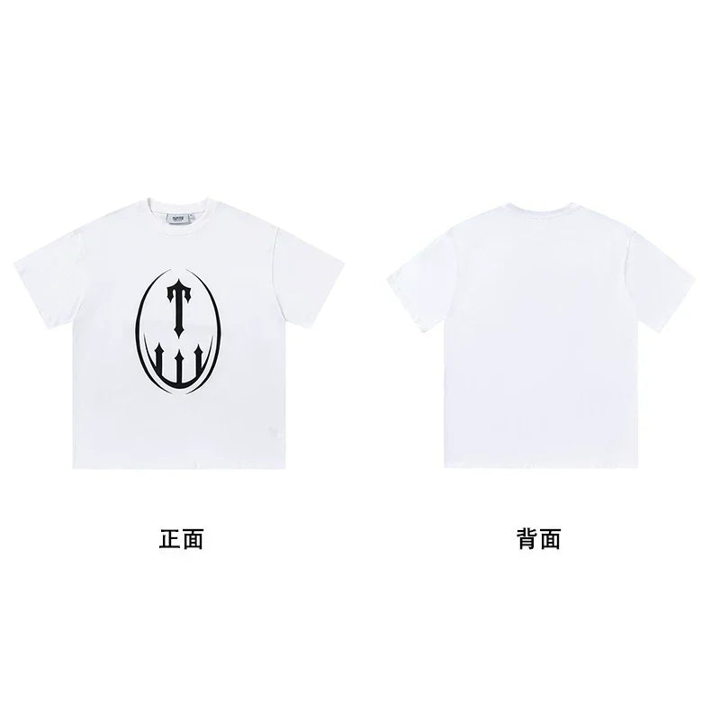 Trapstar short-sleeved T-shirt summer 2025 new letter print men and women casual loose round neck European and American trendy ins (23)