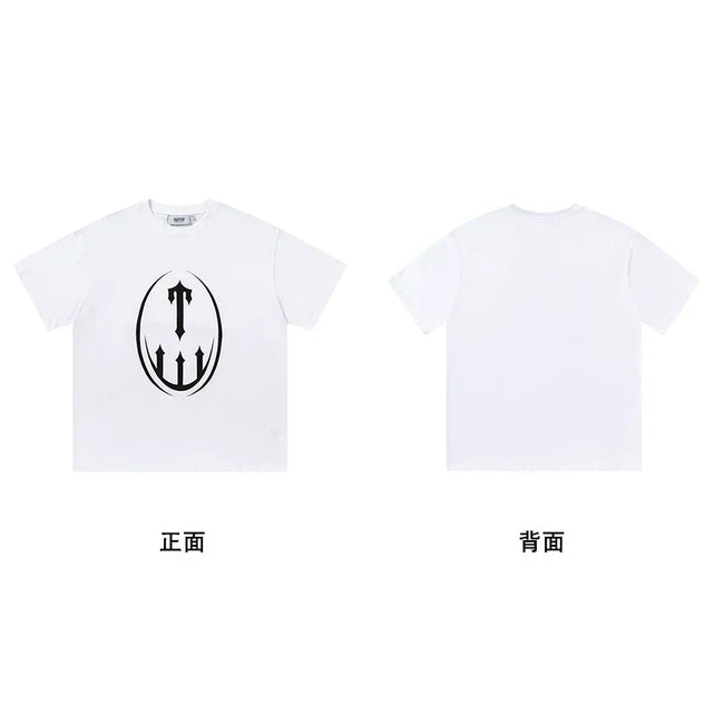 Trapstar short-sleeved T-shirt summer 2025 new letter print men and women casual loose round neck European and American trendy ins (23) Hover Image