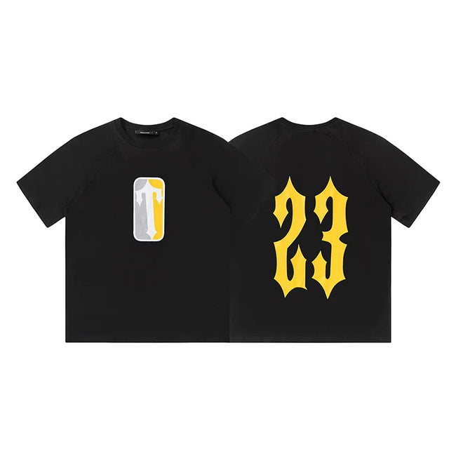 Trapstar short-sleeved T-shirt summer 2025 new letter print men and women casual loose round neck European and American trendy ins (1) Hover Image