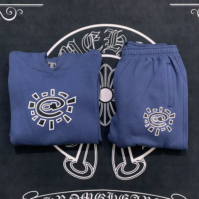 ADWYSD Logo Heavyweight Hoodie and Sweatpants Set - Navy Hover Image