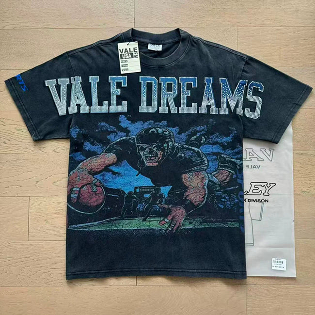 Vale Forever "Vale Dreams Football" Vintage Tee (Black) Hover Image