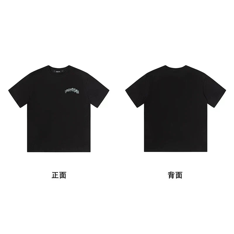 Trapstar short-sleeved T-shirt summer 2025 new letter print men and women casual loose round neck European and American trendy ins (11)