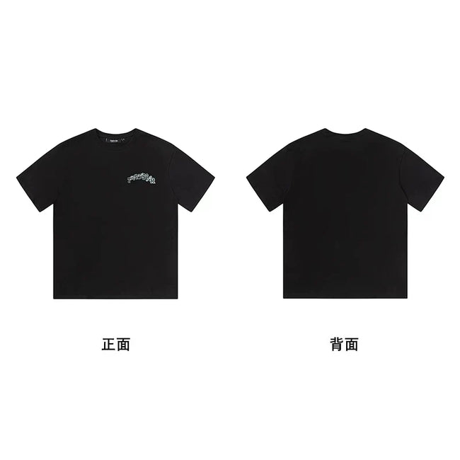 Trapstar short-sleeved T-shirt summer 2025 new letter print men and women casual loose round neck European and American trendy ins (11) Hover Image