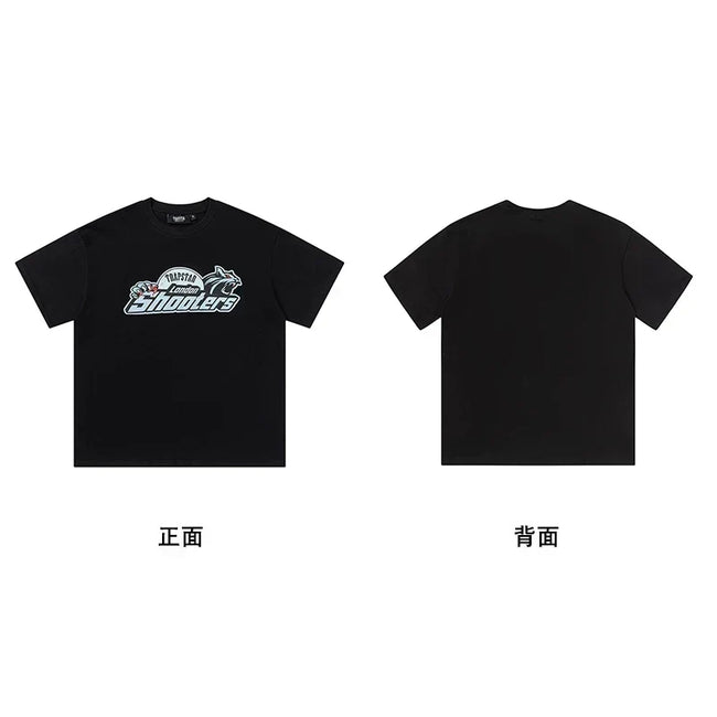 Trapstar short-sleeved T-shirt summer 2025 new letter print men and women casual loose round neck European and American trendy ins (22) Hover Image