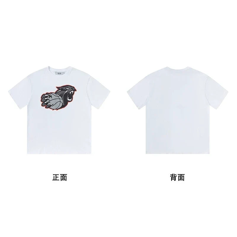 Trapstar short-sleeved T-shirt summer 2025 new letter print men and women casual loose round neck European and American trendy ins (2)
