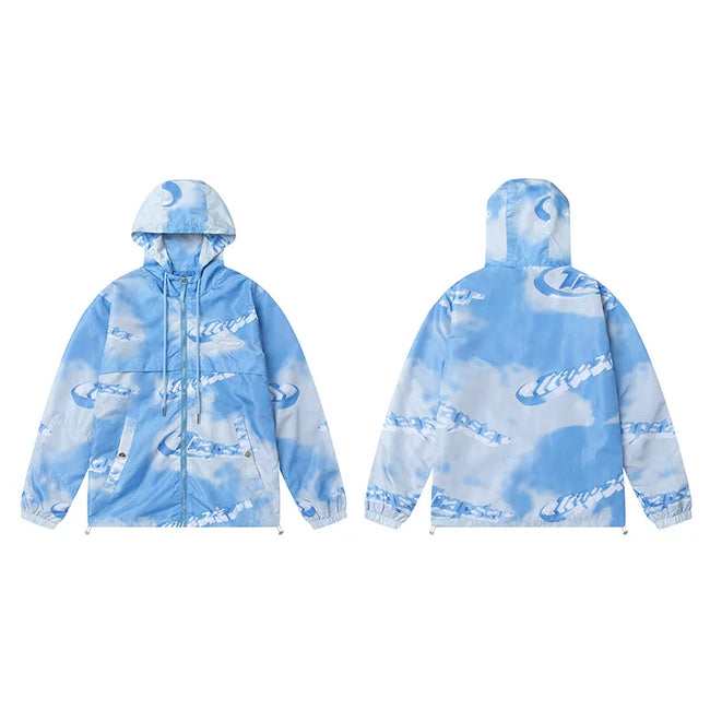 Cross border foreign trade autumn and winter Trapstar letter embroidery eagle zipper windbreaker hooded windbreaker men's and women's jacket jacket (8) Hover Image