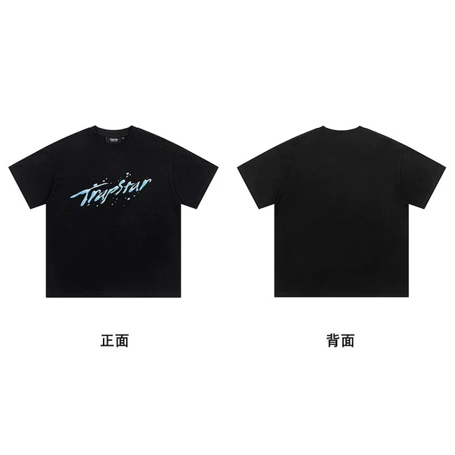 Trapstar short-sleeved T-shirt summer 2025 new letter print men and women casual loose round neck European and American trendy ins (29) Hover Image