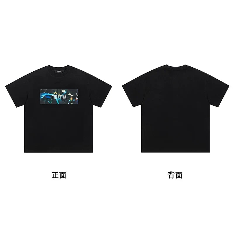 Trapstar short-sleeved T-shirt summer 2025 new letter print men and women casual loose round neck European and American trendy ins (38)