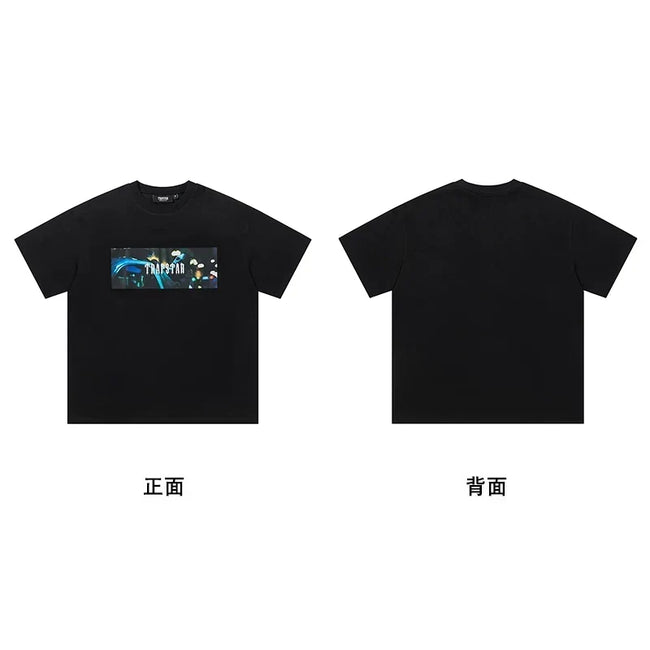 Trapstar short-sleeved T-shirt summer 2025 new letter print men and women casual loose round neck European and American trendy ins (38) Hover Image