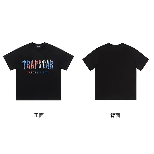 Trapstar short-sleeved T-shirt summer 2025 new letter print men and women casual loose round neck European and American trendy ins (21) Hover Image