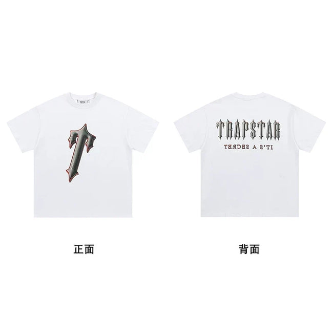 Trapstar short-sleeved T-shirt summer 2025 new letter print men and women casual loose round neck European and American trendy ins (20) Hover Image