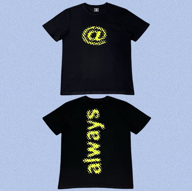 ADWYSD Black Yellow Double‑Sided Print Tee Hover Image