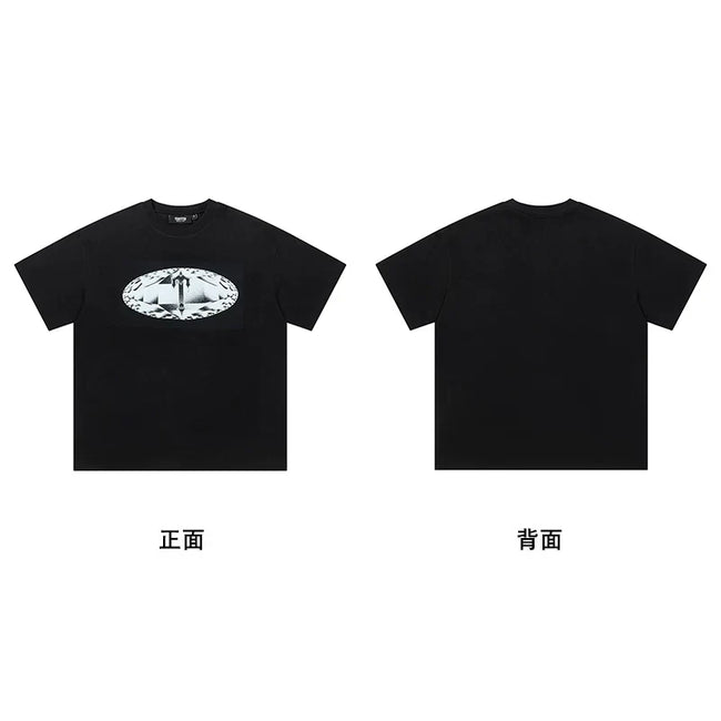 Trapstar short-sleeved T-shirt summer 2025 new letter print men and women casual loose round neck European and American trendy ins (41) Hover Image