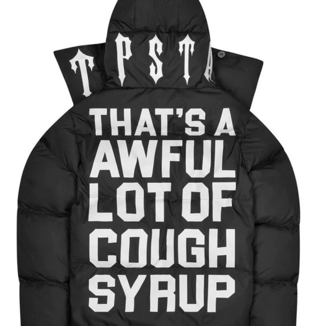 Trapstar Cough Syrup Black Puffer Jacket Main Image