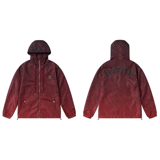 Cross border foreign trade autumn and winter Trapstar letter embroidery eagle zipper windbreaker hooded windbreaker men's and women's jacket jacket (9) Hover Image