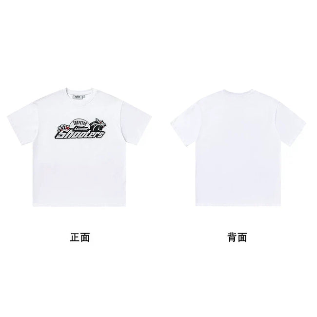 Trapstar Crystal Text Black Tee & London Shooters White Tee Main Image