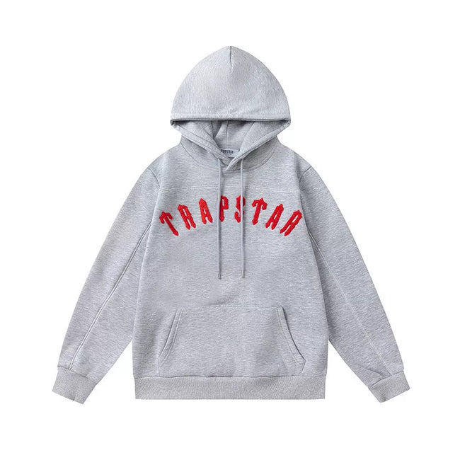 Trapstar Arc Logo Red Grey Tracksuit Main Image