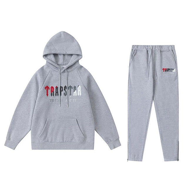 Trapstar It's A Secret Red Grey Tracksuit Hover Image