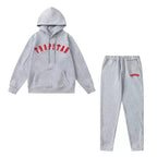 Trapstar Arc Logo Red Grey Tracksuit