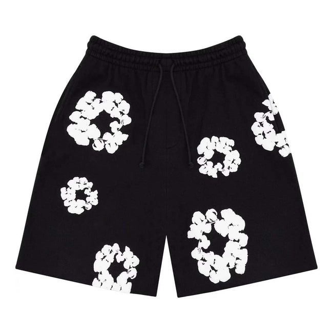 Denim Tears black floral print mesh shorts Hover Image